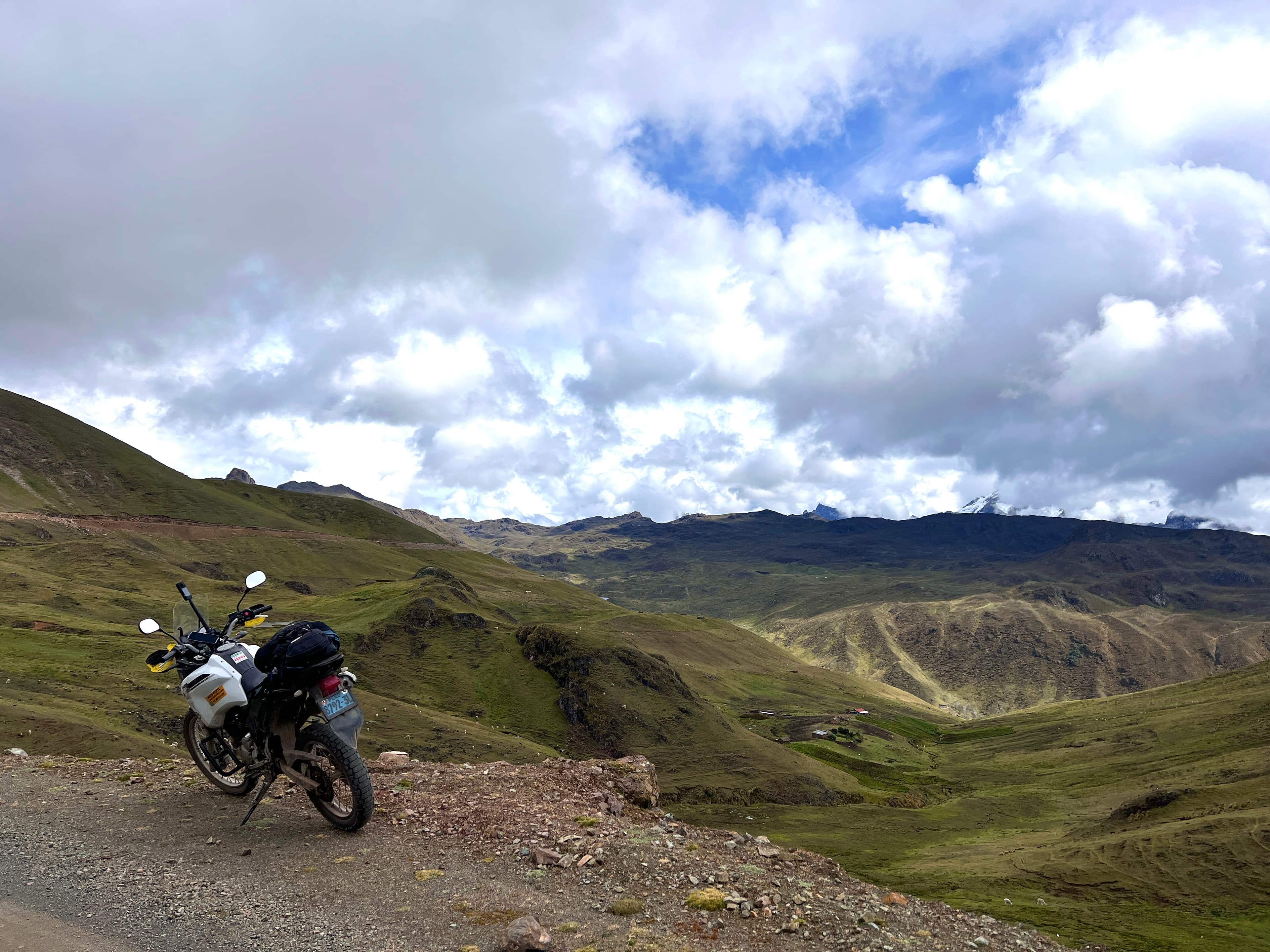 Motorcycle in the mountains